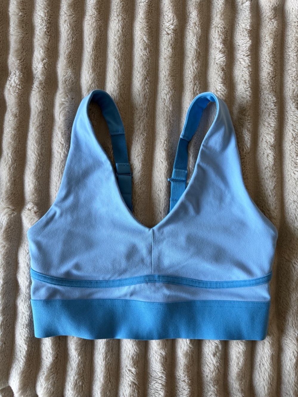 Fabletics Light Blue and Sky Blue Sports Bra